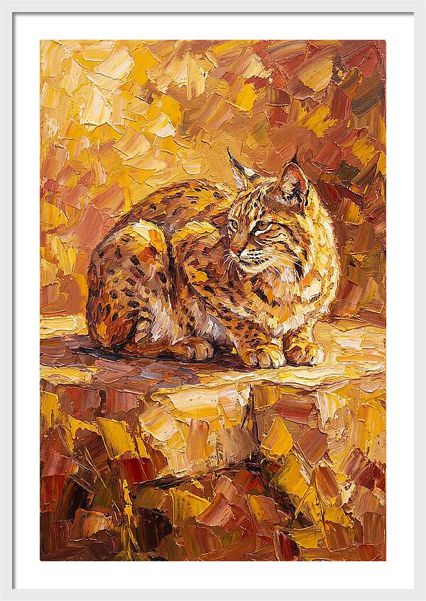 Bobcat In Golden Hues