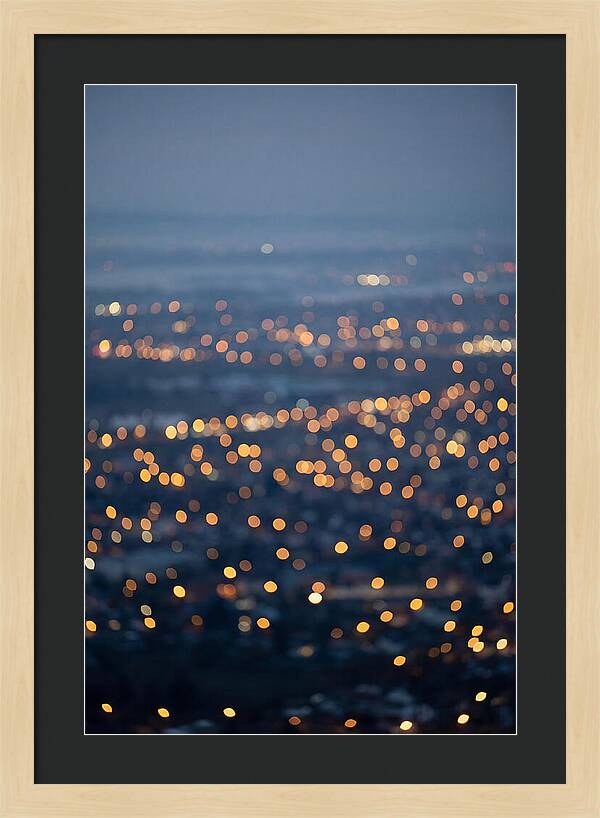 Bokeh Lights In Warm Gold