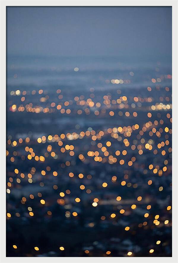 Bokeh Lights In Warm Gold