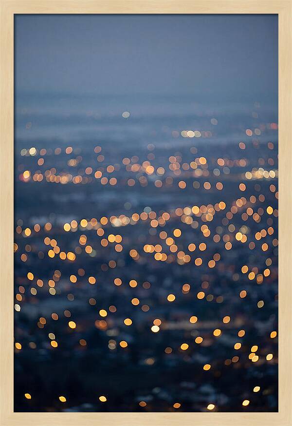 Bokeh Lights In Warm Gold