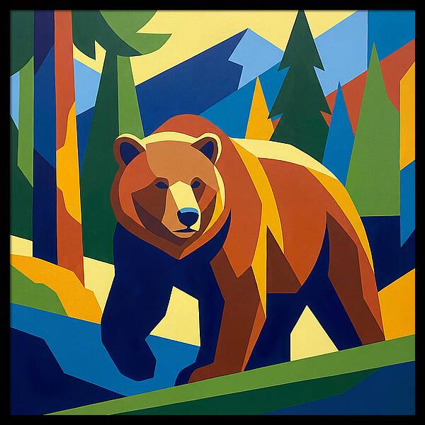Bold Bear In Nature