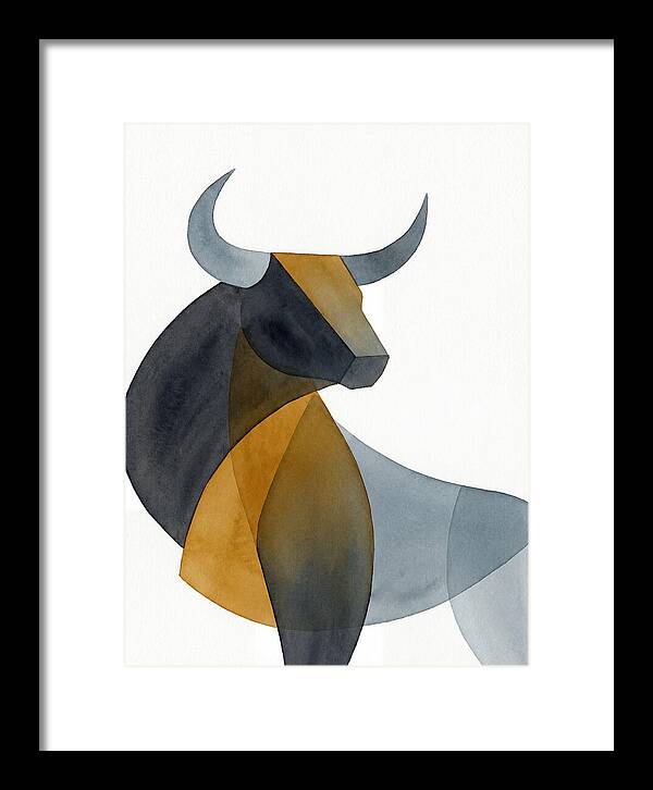 Bold Bull In Minimalist Style