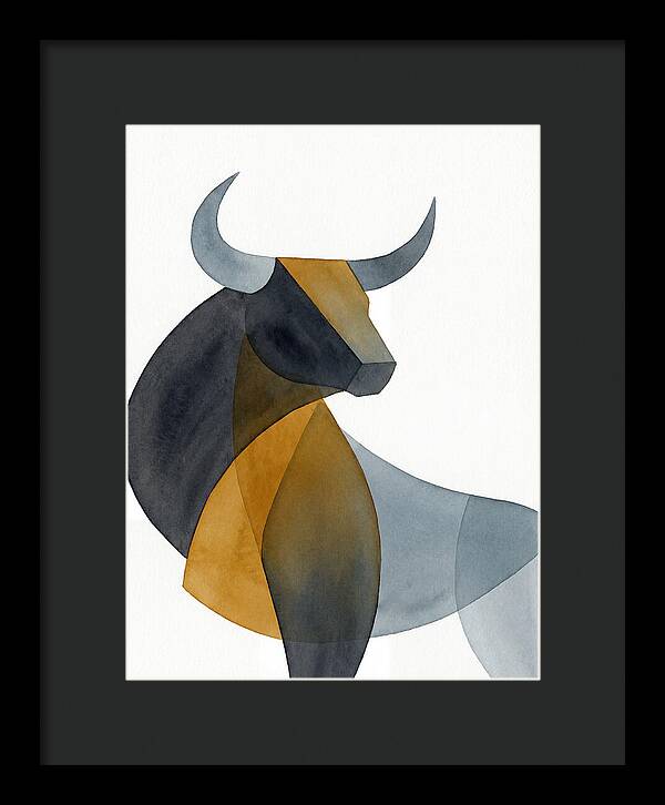 Bold Bull In Minimalist Style