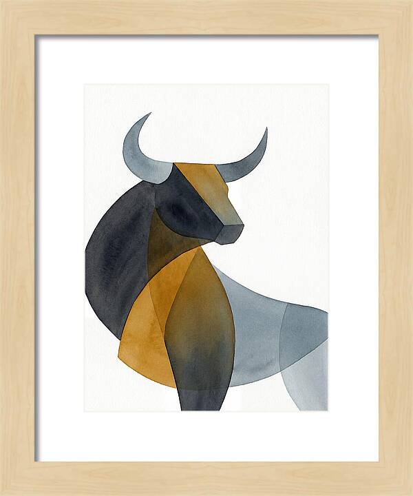 Bold Bull In Minimalist Style