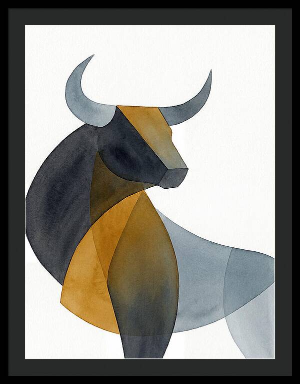 Bold Bull In Minimalist Style