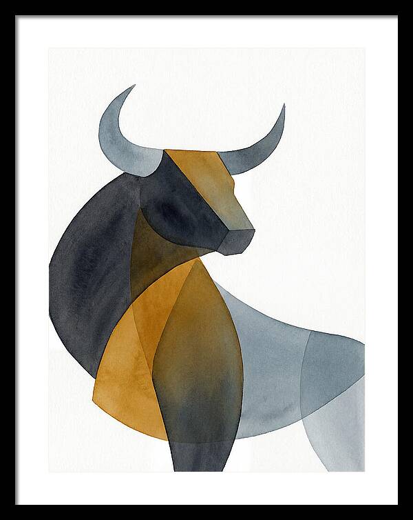 Bold Bull In Minimalist Style