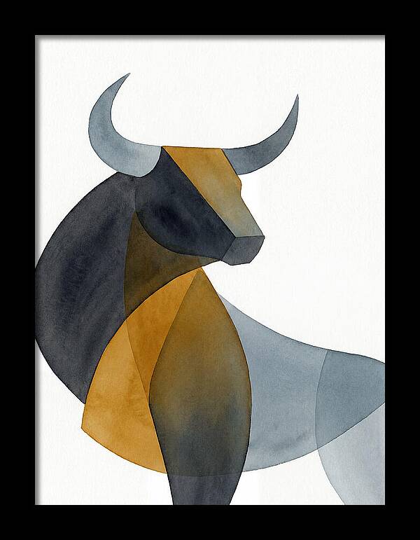 Bold Bull In Minimalist Style