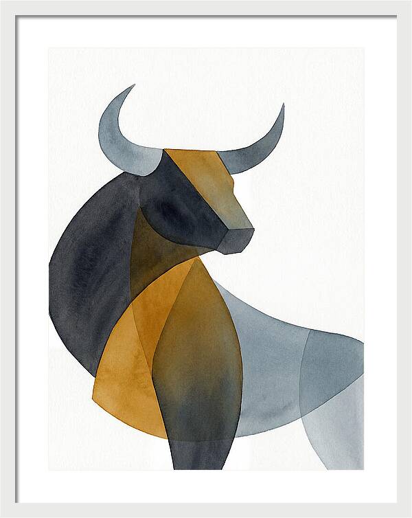 Bold Bull In Minimalist Style
