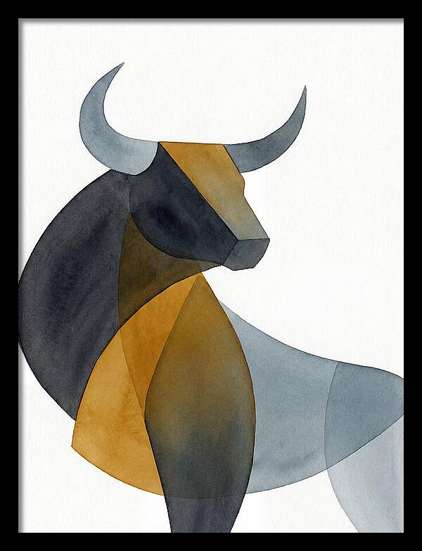 Bold Bull In Minimalist Style