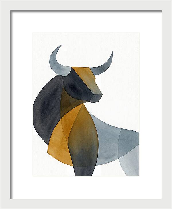 Bold Bull In Minimalist Style