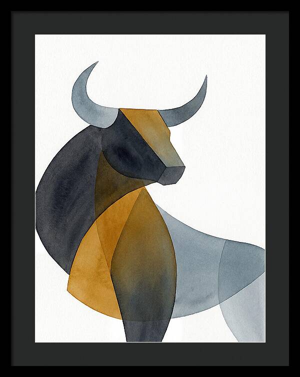 Bold Bull In Minimalist Style