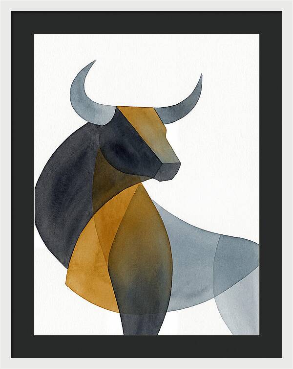 Bold Bull In Minimalist Style