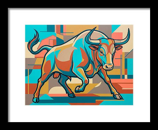 Bold Bull In Vibrant Colors