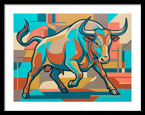 Bold Bull In Vibrant Colors
