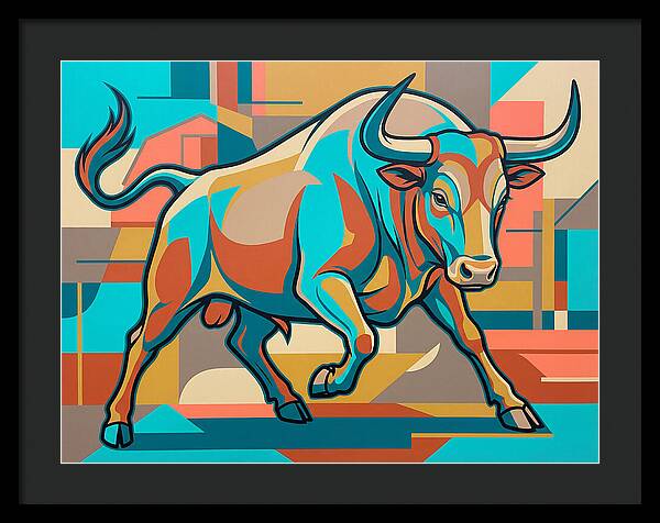 Bold Bull In Vibrant Colors