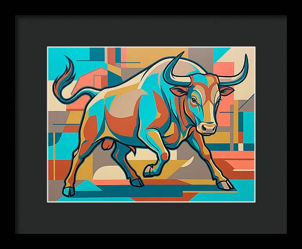 Bold Bull In Vibrant Colors
