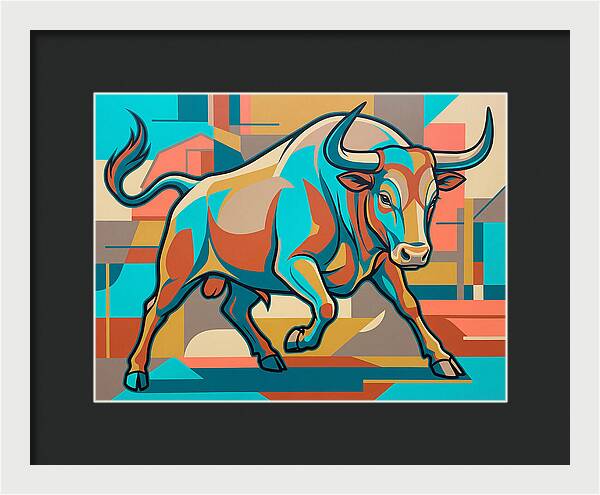 Bold Bull In Vibrant Colors