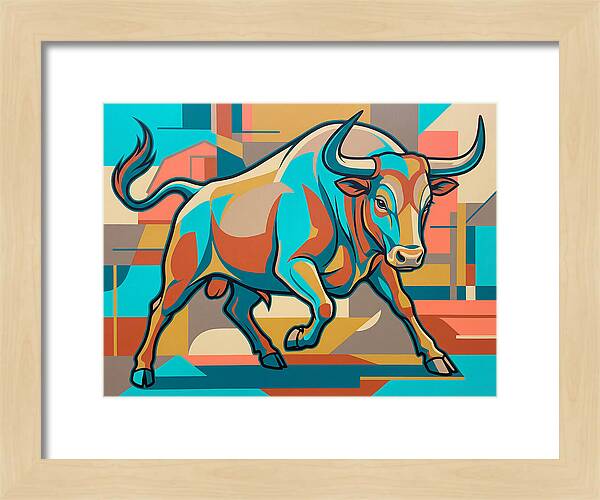 Bold Bull In Vibrant Colors