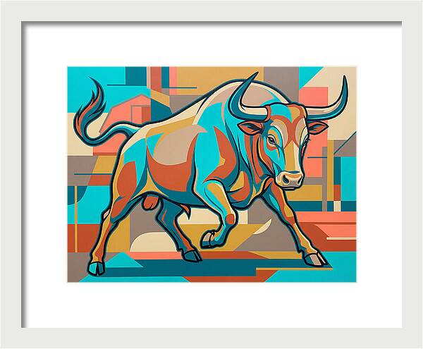 Bold Bull In Vibrant Colors
