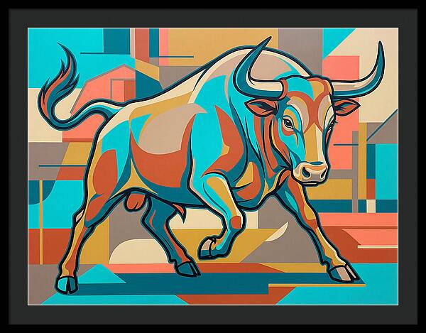 Bold Bull In Vibrant Colors