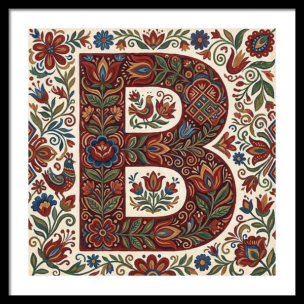 Bold Floral Letter B