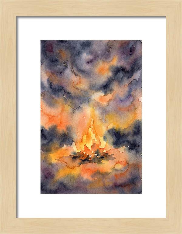 Bonfire Glow In Watercolor