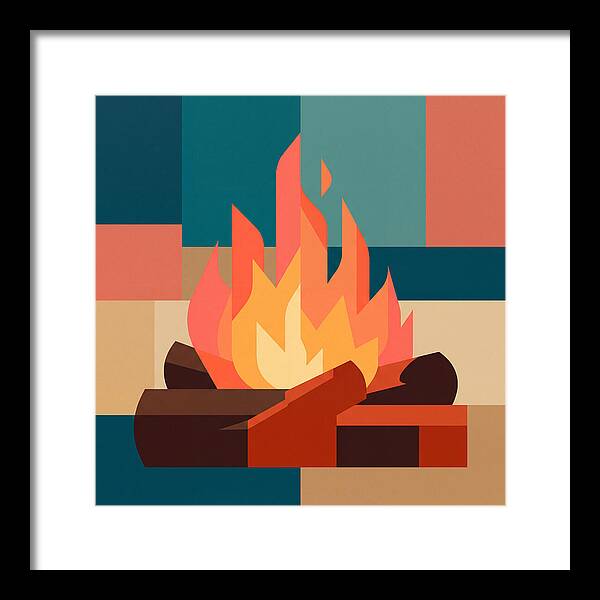 Bonfire In Abstract Colors