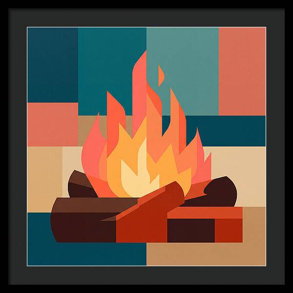 Bonfire In Abstract Colors