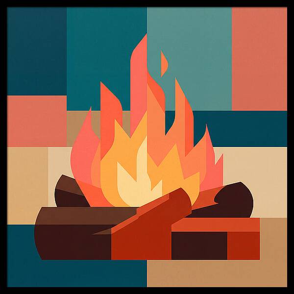 Bonfire In Abstract Colors