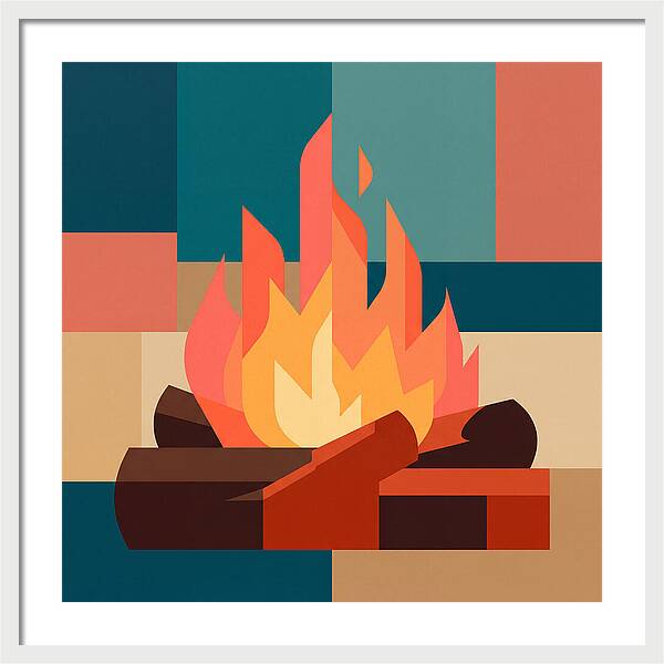 Bonfire In Abstract Colors
