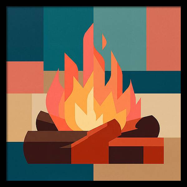Bonfire In Abstract Colors