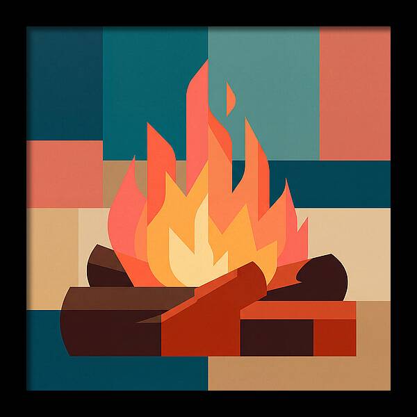 Bonfire In Abstract Colors