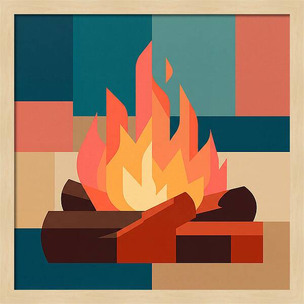 Bonfire In Abstract Colors