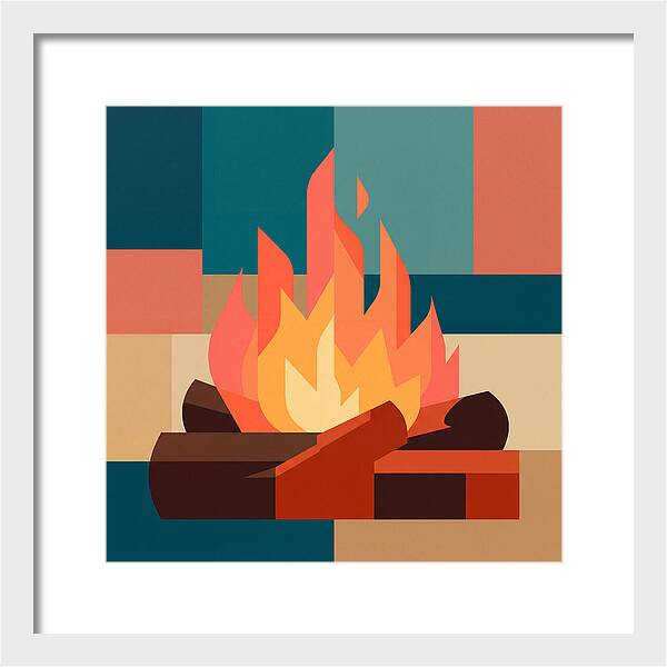 Bonfire In Abstract Colors