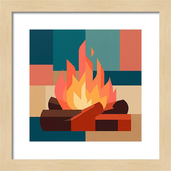 Bonfire In Abstract Colors