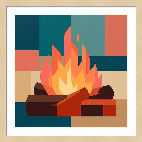 Bonfire In Abstract Colors