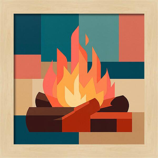 Bonfire In Abstract Colors