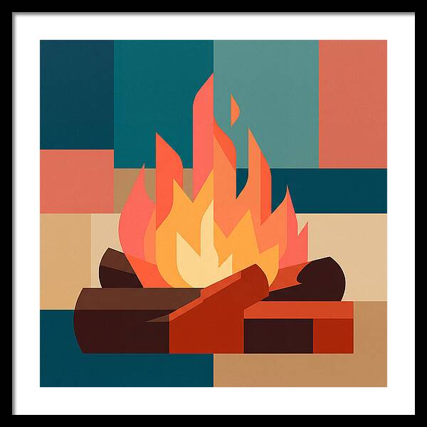 Bonfire In Abstract Colors