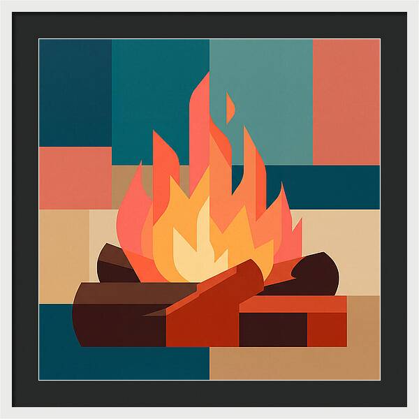 Bonfire In Abstract Colors