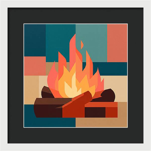 Bonfire In Abstract Colors