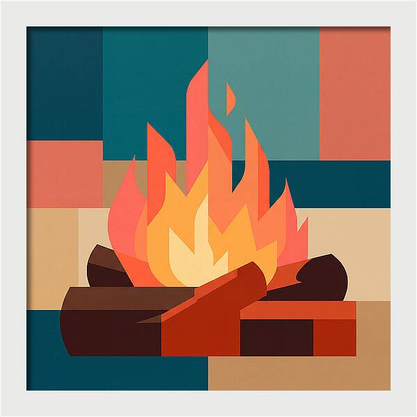 Bonfire In Abstract Colors
