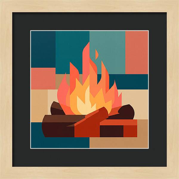 Bonfire In Abstract Colors