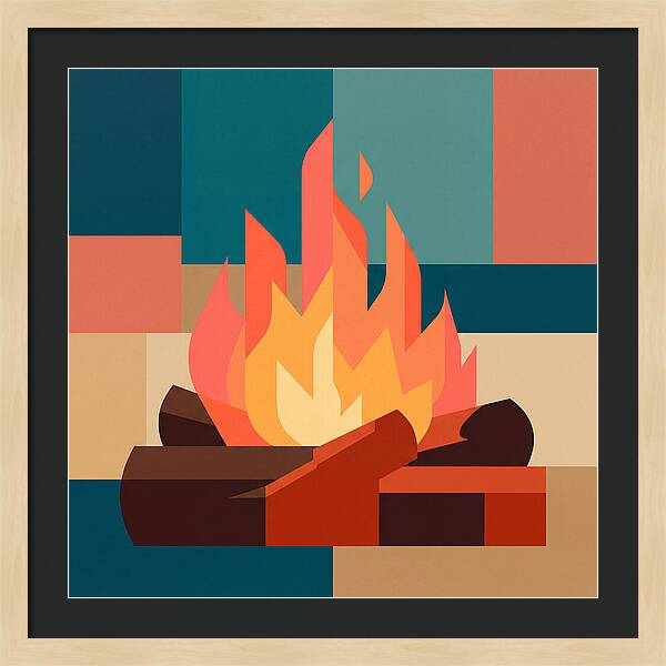 Bonfire In Abstract Colors