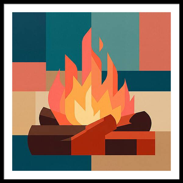 Bonfire In Abstract Colors