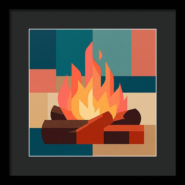 Bonfire In Abstract Colors