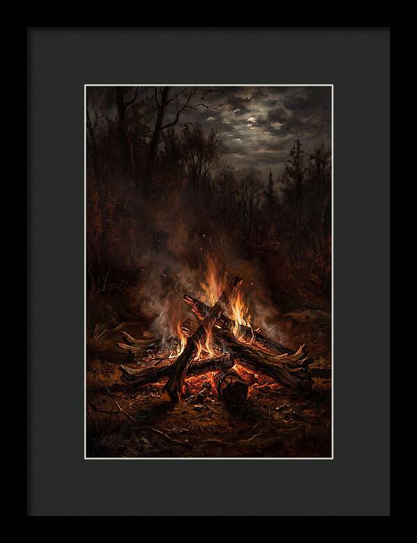 Bonfire Under Moonlight