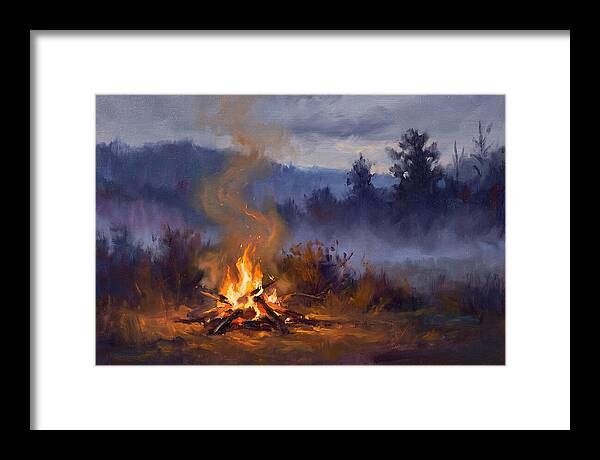 Bonfire Under Twilight Skies