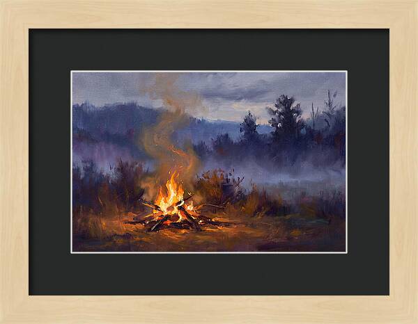 Bonfire Under Twilight Skies