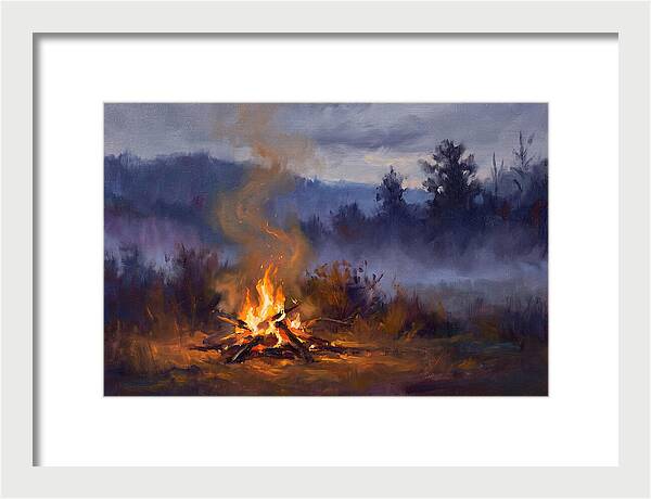 Bonfire Under Twilight Skies