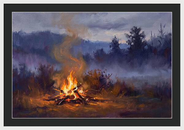 Bonfire Under Twilight Skies